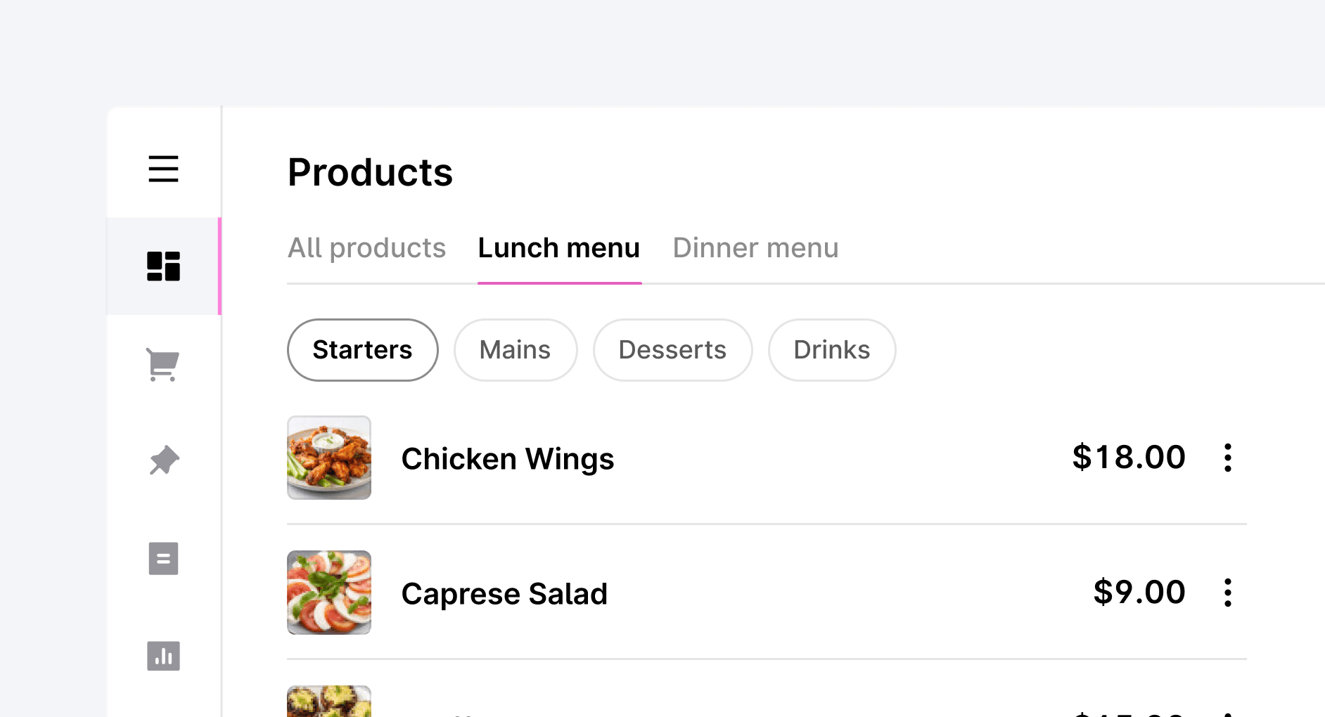 Manage tables